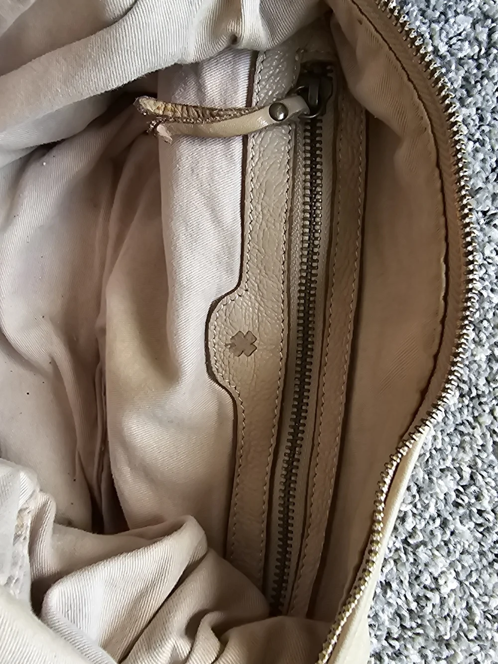 Lucky Brand Neutral Taupe Hobo Shoulder Bag